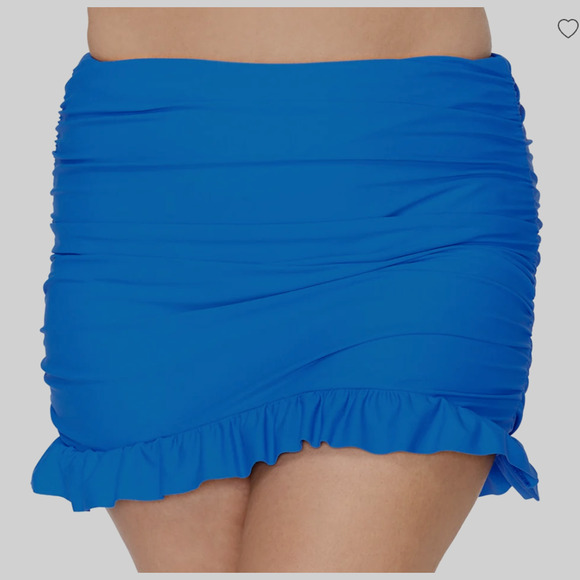 Raisins Curve Echo Swim Skirt | 22W, Aegean Blue Plus Size - Tummy Control - Picture 2 of 4